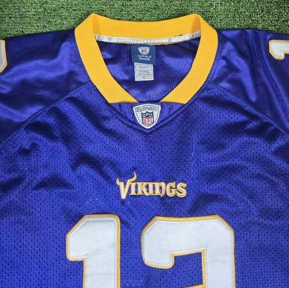 MINNESOTA VIKINGS PERCY HARVIN #12 NFL EQUI. ONFIELD REEBOK UNISEX JERSEY - Picture 3 of 12
